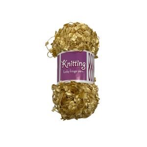 Knitting Funky Fringe Yarn Color 1613 Bright Gold 90 Yards